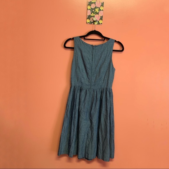 ModCloth Chambray Dotted Sleeveless Dress - Picture 6 of 7
